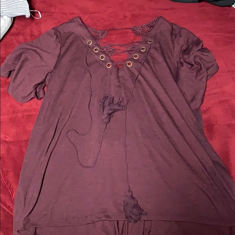 Lace up top